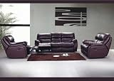 3pc Modern Reclining Leather Sofa Set #AC-JONATHAN 3pc Modern Reclining Leather Sofa Set #AC-JONATHAN