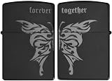 ZIPPO｜ZIPPO (ジッポー) ライター GMメッキ 凹部エッチング&ニッケルメッキ forever together(いつまでもそばにいて)2GM-BT(両面加工).MB