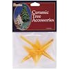 Ceramic Christmas Tree Star 3.875" x 2.625" 2/Pkg: Gold