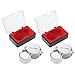 uxcell Mini Microscope Jewelers Eye Loupe Magnifier Magnifying Glass Powerful Doublet, Chrome Plated, Round Body Jewelry Loupe, 10 X 21 mm,2pcs, Silver