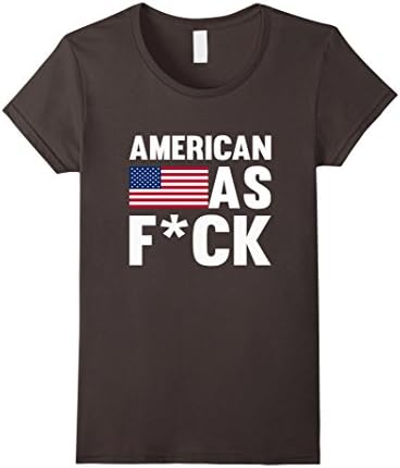 Women's American As F*ck T-Shirt Large Asphalt