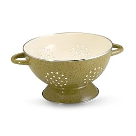 Paula Deen Enamel on Steel 5 Quart Colander, Green