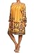 (Plus Size) Printed 3/4 Kimono Sleeve Boat Neck Short Dress (MADE IN U.S.A)