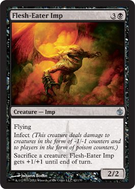 Magic the Gathering - Flesh-Eater Imp - Mirrodin Besieged - Foil Magic the Gathering - Flesh-Eater Imp - Mirrodin Besieged - Foil
