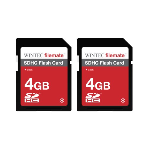 Wintec 3FMSD4GB-2PK Filemate 8 GB (2 x 4 GB) Class 4 Secure Digital SDHC Card
