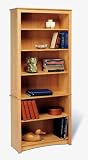 Prepac Sonoma 6 Shelf Wood Bookcase in Maple