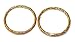 14mm 22K GOLD OVER SOLID STERLING SILVER TWISTED HINGED HOOP EARRINGS, Easy On & Off !