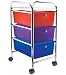 Rolling 3-Drawer Craft Organizer Cart - Multicolor