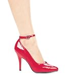 4 in Heel B Width Pump with Ankle Strap. (E-8401) 4 Heel B Width Pump with Ankle Strap. Colors: Black, Red, White. Sizes: B Widths 5-14 (full).