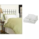 BedVoyage Luxury Linens - Queen Size (White) (77"H x 55"W x 15"D)
