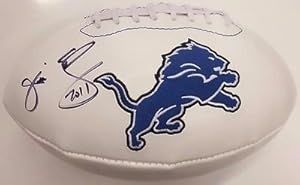 Jim Schwartz Detroit Lions Signed Fs Logo Football