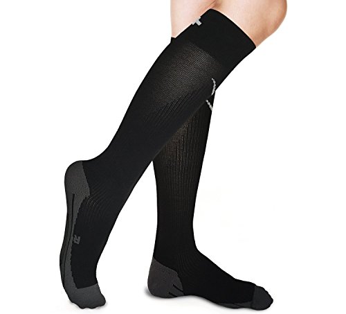 Graduated Compression Socks for Men Women- For Running, Maternity Pregnancy, Swollen Legs, Feet, DVT, Air Flight, Diabetic, Arthritis, Athletic Pain, Calf Shin Splints, Plantar Fasciitis, Leg Support