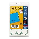 Avery Mailing Seals, 1 Round, 480/PK, Clear
