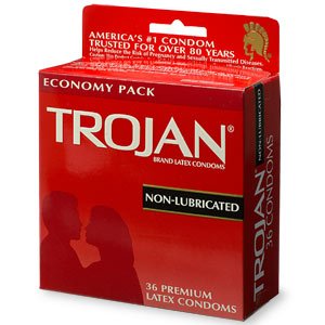 Best Price Trojan Non-Lubricated Latex Condoms 36 ea