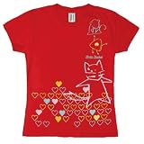 Fruits Basket: Anime Outline with Hearts Red Junior T-Shirt