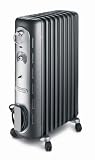 De Longhi Retro Oil Filled Radiator, 2kW (Metropolis Finish)