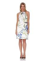 Lavand Vestido Espalda Abierta (Blanco / Verde)