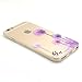 iPhone 6 Case, iPhone 6s Case, JAHOLAN Amusing Whimsical Designs Clear TPU Soft Case Rubber Silicone Skin Cover for Normal 4.7 inches iPhone 6/6s - Purple Dandelion