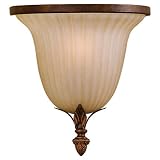Murray Feiss WB1279ATS One-Light Sonoma Valley Collection Half - Wall Bracket , Aged Tortoise Shell with French Scarvo Glass Shade