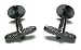 100 X Black Tone Knurl Cufflink Backs Setting 12mm Pad Findings