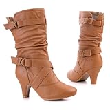 Damen Schuhe, STIEFEL, BOOTS, GA9313K, Synthetik in hochwertiger Leder Optik, Camel, Gr 36