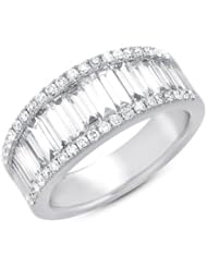 14k White Gold Diamond Band, Best Quality Free Gift Box Satisfaction Guaranteed
