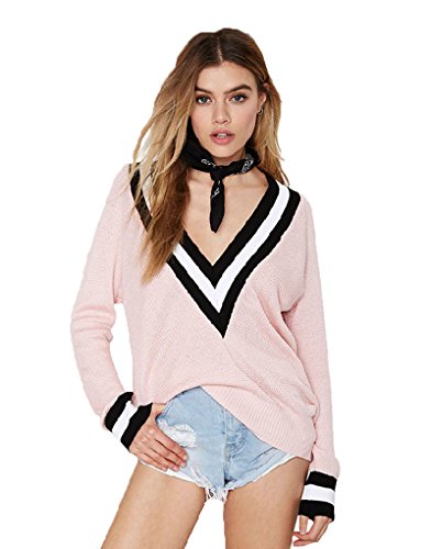 ナナコレクション Nana_Collection 2015 秋 セーター ニット Vネック ライン リブ ラグラン スリーブ レディース 長袖 小さいサイズ スポーティー カジュアル