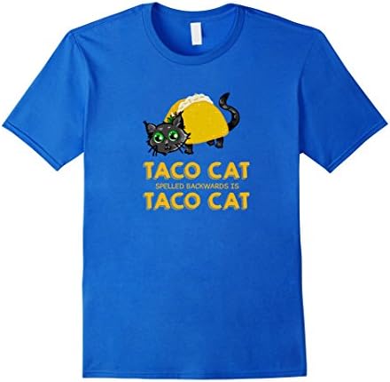 Taco Cat Tee Shirt - Male Medium - Royal Blue