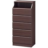 木製シンプルチェスト/タンス ブラウン 【CHESCA】チェスカ