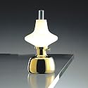 Petroleumlampe PETRONELLA Messing, poliert, mit Opalglasschirm