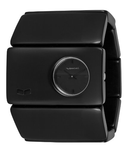 Vestal Women's RSA016 Rosewood All Black Acetate Bangle Watch