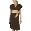 Juniors' Tieback Top Dress - Brown/ Khaki