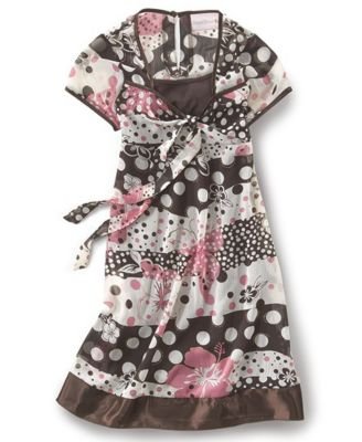Sweet Heart Rose Girls Printed Flower Dress