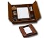 Rustic Brown Leather Conference Room Organizer