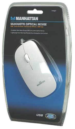 MANHATTAN Optische Slim Maus weiss USB drei Tasten und Scrollrad 1000 dpi ultraschlanke Fo Preisvergleich