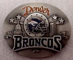 DENVER BRONCOS (LIMITED EDITION) NFL LICENSED FOOTBALL BUCKLE