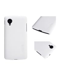 NILLKIN Nexus 5 Lg Google Nexus 5 Frosted Cover Case(non-slip, Scratch Resistant,anti-fingerprint,anti-sweat) with HD Clear Screen Protector Film for Lg Google Nexus 5 (white)
