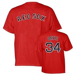 David Ortiz (Boston Red Sox) Name and Number T-Shirt (Red)