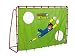 Happy People Kinder Fußballtor Teufelskicker mit Wand, gelb-grün-rot, 215x150x75 cm, 76703