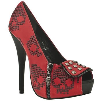 Iron Fist Ruff Rider Rot Neu Damen Hallo Heels Schuhe