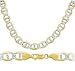 14k Yellow & White Gold Chain Mariner Solid Necklace Mens Pave 8.9mm