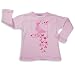 Charlie Rocket - Infant Girls Long Sleeve Butterfly Tee Shirt, Pink (Size 12Months)