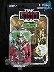 Star Wars 3.75 Vintage Figure Grievious With Cape