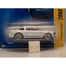 Mattel Hot Wheels 2008 New Models 1:64 Scale White 2007 Shelby GT-500 Die Cast Car #001 by Hot Wheels