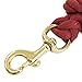 Intrepid International Horse Tack - Heavy Duty Cotton Rope Lead Ropes for Horses, with Durable Brass Trigger Snap, Attaches to Halter or Harness, Soft and Comfortable Grip - Burgundy, 10 Feet