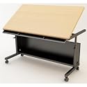 Art Table 48" x 30" -Black Frame, Maple Surface
