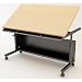 Office Products : Art Table 48" x 30" -Black Frame, Maple Surface