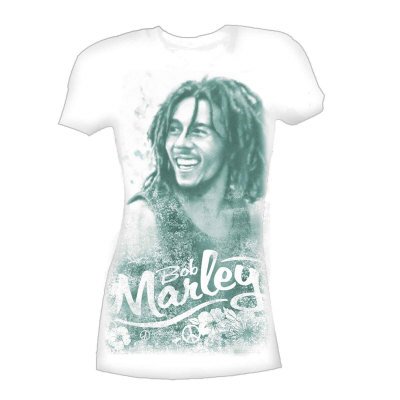 Women's: Bob Marley - Peace T-Shirt, S - White