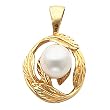 18K Yellow Gold Akoya Pearl Pendant