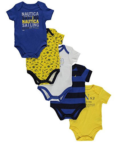 Nautica Boys 0-9 Months 5-Pack Bodysuit